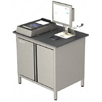 RFID issuing and return station with cupboard